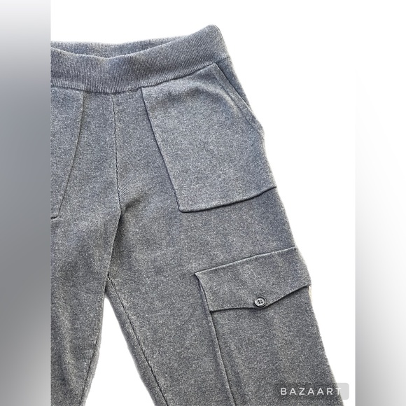 Lark & Grey Womens pull on gray cargo sweatpants, size small - Picture 2 of 6